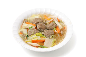 肉団子と白菜の煮物　