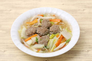 肉団子と白菜の煮物