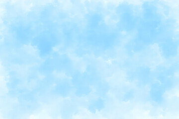 Soft Blue Sky Background Creates a Serene and Dreamy Atmosphere with Fluffy Clouds