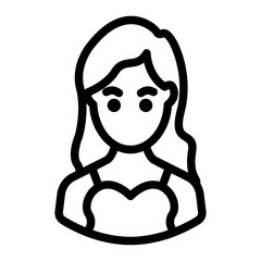 woman married outline icon
