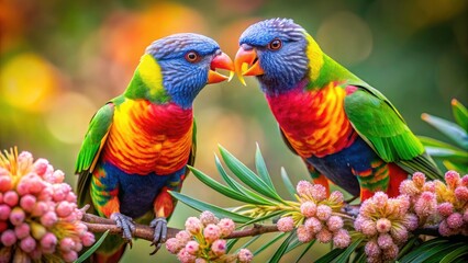 Vivid Australian Rainbow Lorikeet candid photos showcase nature's beauty; stunning wildlife photography.