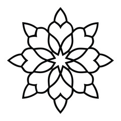 valentine's day mandala vector art illustration