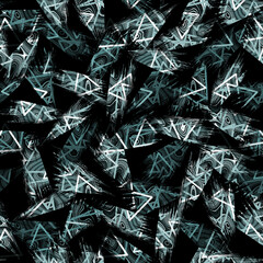 crystals on black background, absract