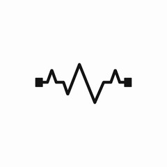 Heartbeat monitor icon vector sign