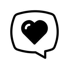 chat love solid icon