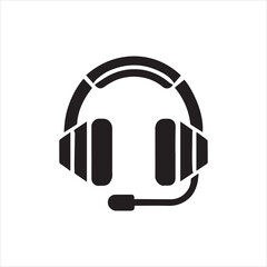 Fototapeta premium Gaming Headset icon silhouette vector art 