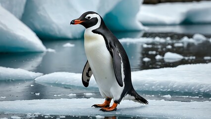 Fototapeta premium Penguin in polar regions