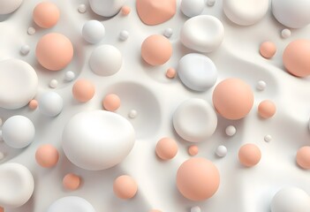 Abstract Pastel Sphere Background Image Soft Peach White