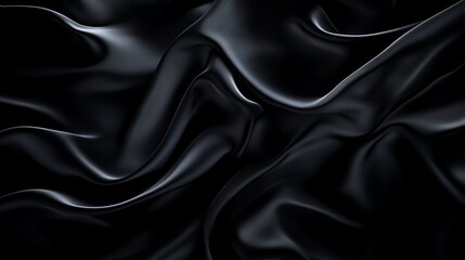 Fototapeta premium Dark Draped Fabric Abstract Background Texture