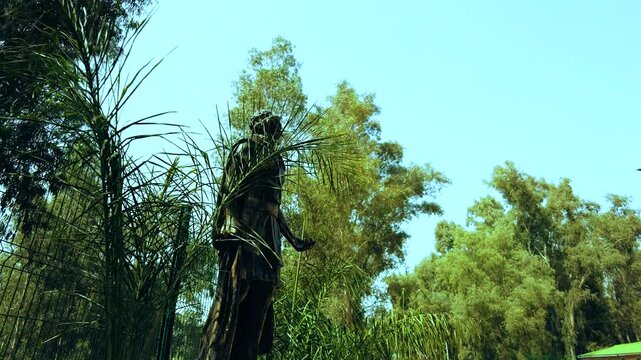 statue of king yuba 1 at numidia land park in tipaza