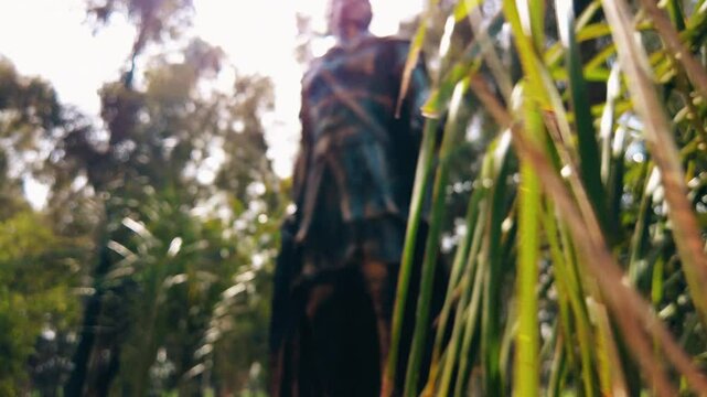 statue of king Jugarta at numidia land park in tipaza