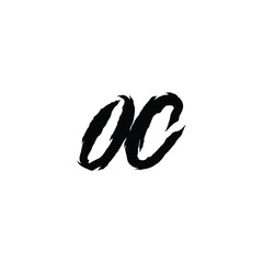 OC monogram logo design letter text name symbol monochrome logotype alphabet character simple logo