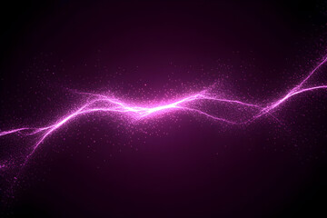 Abstract Purple Particle Wave Flows Dynamically Across a Dark Background