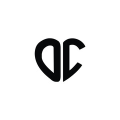 OC monogram logo design letter text name symbol monochrome logotype alphabet character simple logo