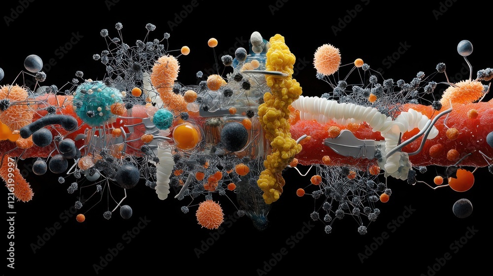 Poster Exploring hmpv virus structure a detailed cross-section analysis in a laboratory environment