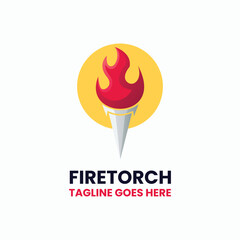 Fire Torch Simple Logo