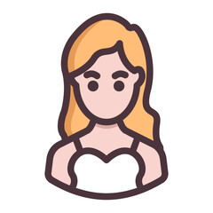 woman married filled icon