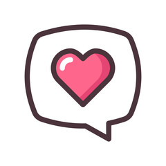 chat love filled icon