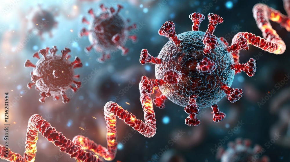 Poster illuminating the genetic blueprint of hmpv virus an analysis of viral structure and composition in a