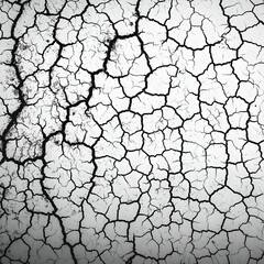 Cracked Surface Shows Dry Land Texture with Abstract Pattern Effect Clearly and Dramatically