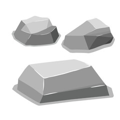 icon set vector stone, natural vector illustration of stones, stones cartoon style. vector design of stone or rock shapes