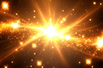 Fototapeta premium Golden Abstract Background Creates a Festive Atmosphere with Sparkles and Shine