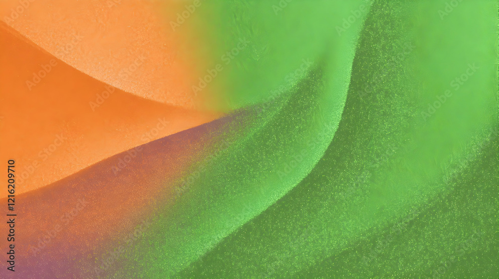 Canvas Prints Abstract Background Blends Orange, Purple, and Green with Subtle Glitter Accents Smoothly.