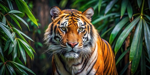 Wild animal photography showcases the majestic tiger, largest feline species, embodying strength and power.