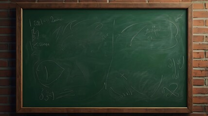 Fototapeta premium Close-Up of an Empty Green School Chalkboard with Textured Surface.