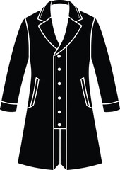 Naklejka premium Overcoat silhouette vector illustration