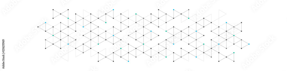 Poster Graphic design element for web page or banner with a geometric pattern of triangle shapes