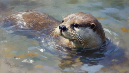 watercolor art animal