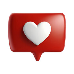 Like heart bubble icons on transparent background PNG Generative AI