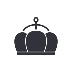 Queen crown solid icons, minimalist vector illustration ,simple transparent graphic element .Isolated on white background