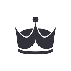 King crown solid icons, minimalist vector illustration ,simple transparent graphic element .Isolated on white background