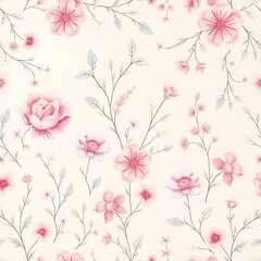 Fototapeta premium seamless floral background