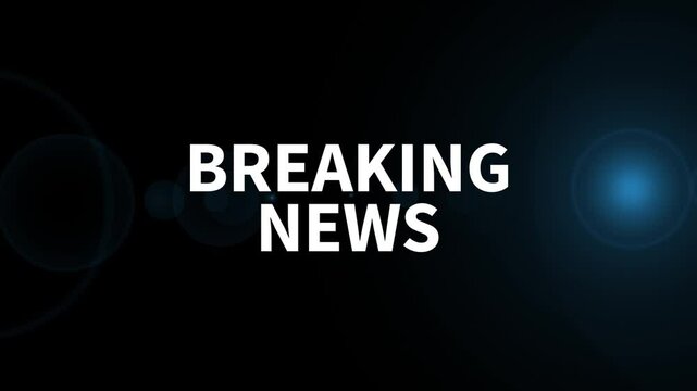 Breaking news  text animated