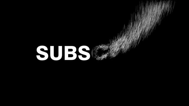 Like subscribe and comment text animated with sand effects