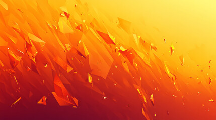 fiery low-poly orange and red abstract background featuring shattered crystal shards and polygonal textures for digital art and geometric designs