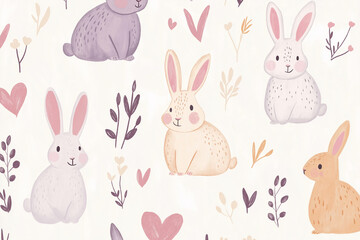 Fototapeta premium イースター, ウサちゃん, ウサちゃん, manga, 動物, ベクター, イラスト, 野ウサギ, かわいい, ひとそろい, とぶ, 休日, 模様, 赤ちゃん, 楽しい, ピンク, デザイン, 卵, 幸せな, 文科系, シームレス, おかしな, お気に入りの, 哺乳動物, カード