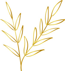 gold leaf line decoration