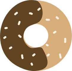 Fancy Delicious Sweet Donut Illustration 