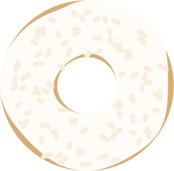 Fancy Delicious Sweet Donut Illustration 