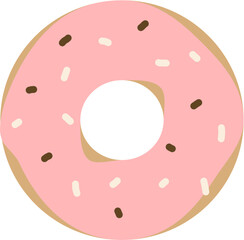 Fancy Delicious Sweet Donut Illustration 