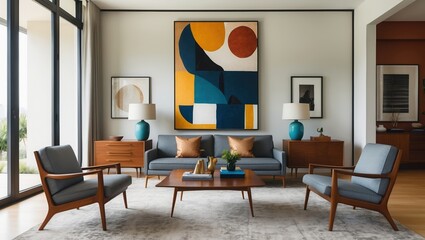 Cozy Modern Living Room with Artistic Touches