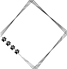 Pet Paws Frame , Animal Paws Frame	