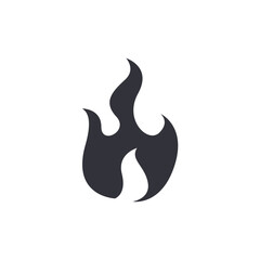 Fire solid icons, minimalist vector illustration ,simple transparent graphic element .Isolated on white background