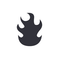 Fire solid icons, minimalist vector illustration ,simple transparent graphic element .Isolated on white background
