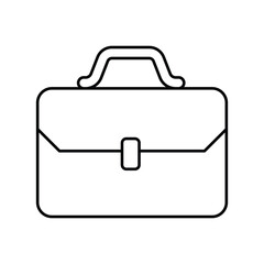 Suitcase  line icon with white background vector stock illustration