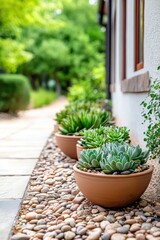 Fototapeta premium Succulent Karoo-Inspired Garden Design: A Harmonious Blend of Nature and Aesthetics for Modern Outdoor Spaces